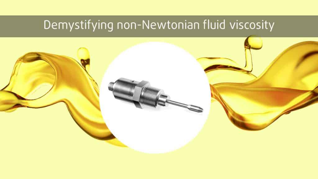 Non-Newtonian fluid viscosity measurement with inline viscometer SRV