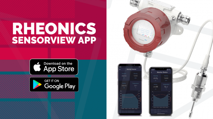 Εφαρμογή Rheonics SensorView - Ιξωδόμετρα και μετρητές πυκνότητας