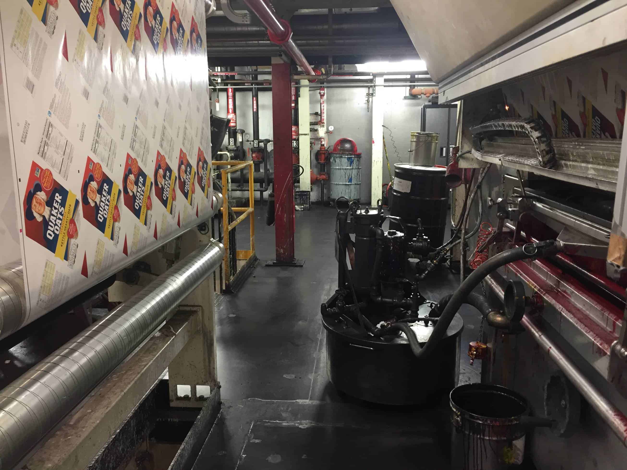 Rotogravure printing press ink viscosity control