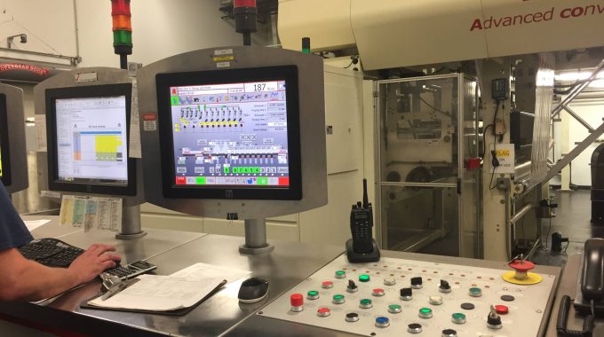 Rotogravure printing press ink viscosity control - HMI
