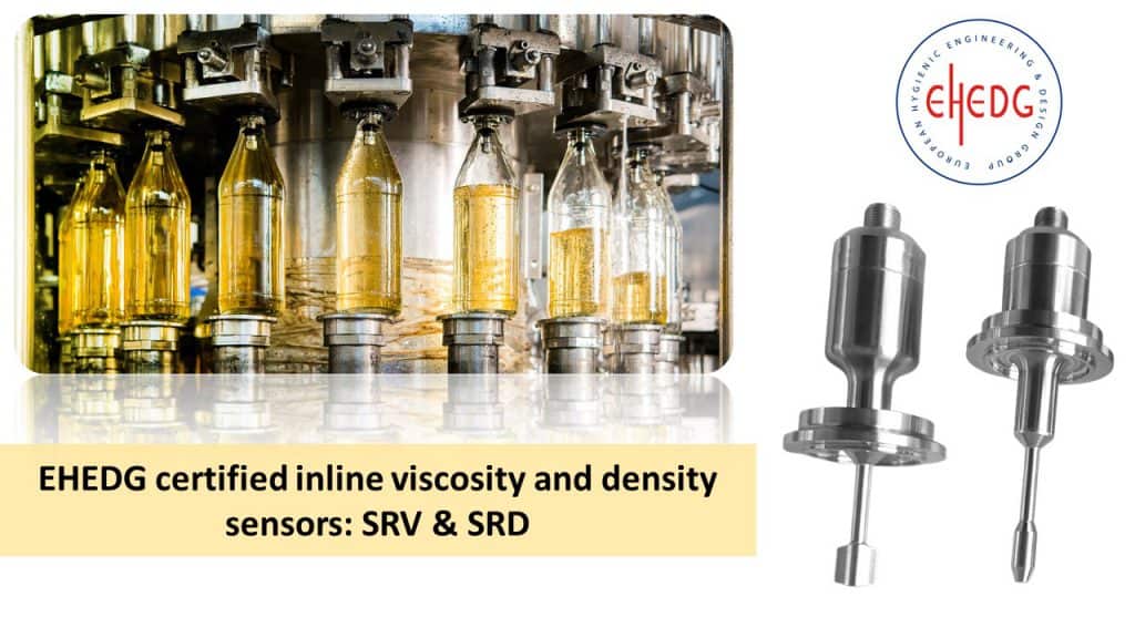 Rheonics EHEDG certified inline viscosity and density sensors for food and pharmaceutical applications