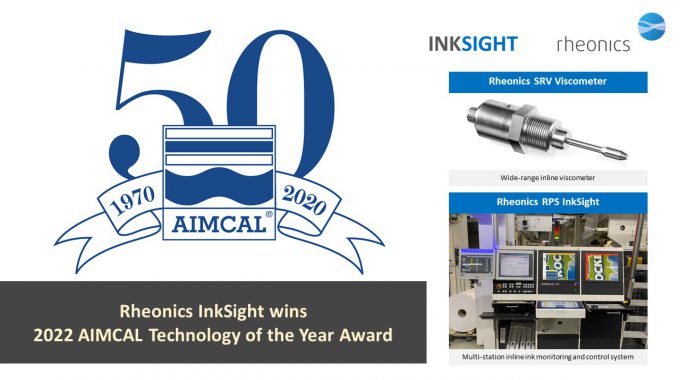 AIMCAL2022 Awards – Rheonics InkSight