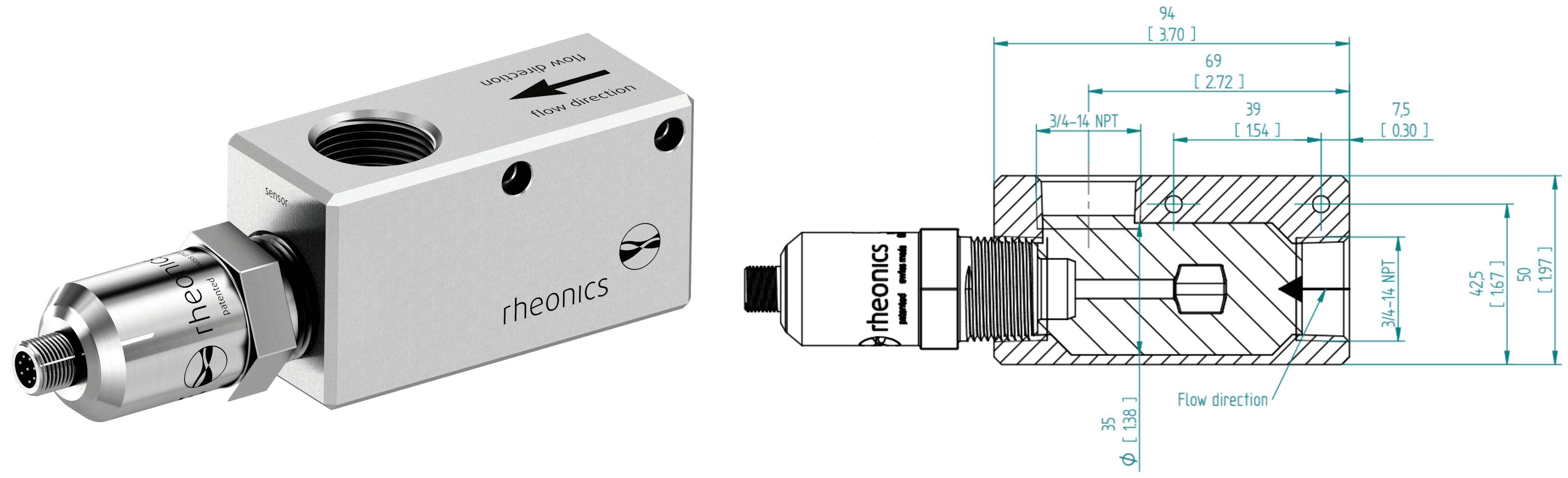 IFC-34N-SRD-render-drawing3 Rheonics IFC-34N-SRD with SRD 3/4” NPT installed