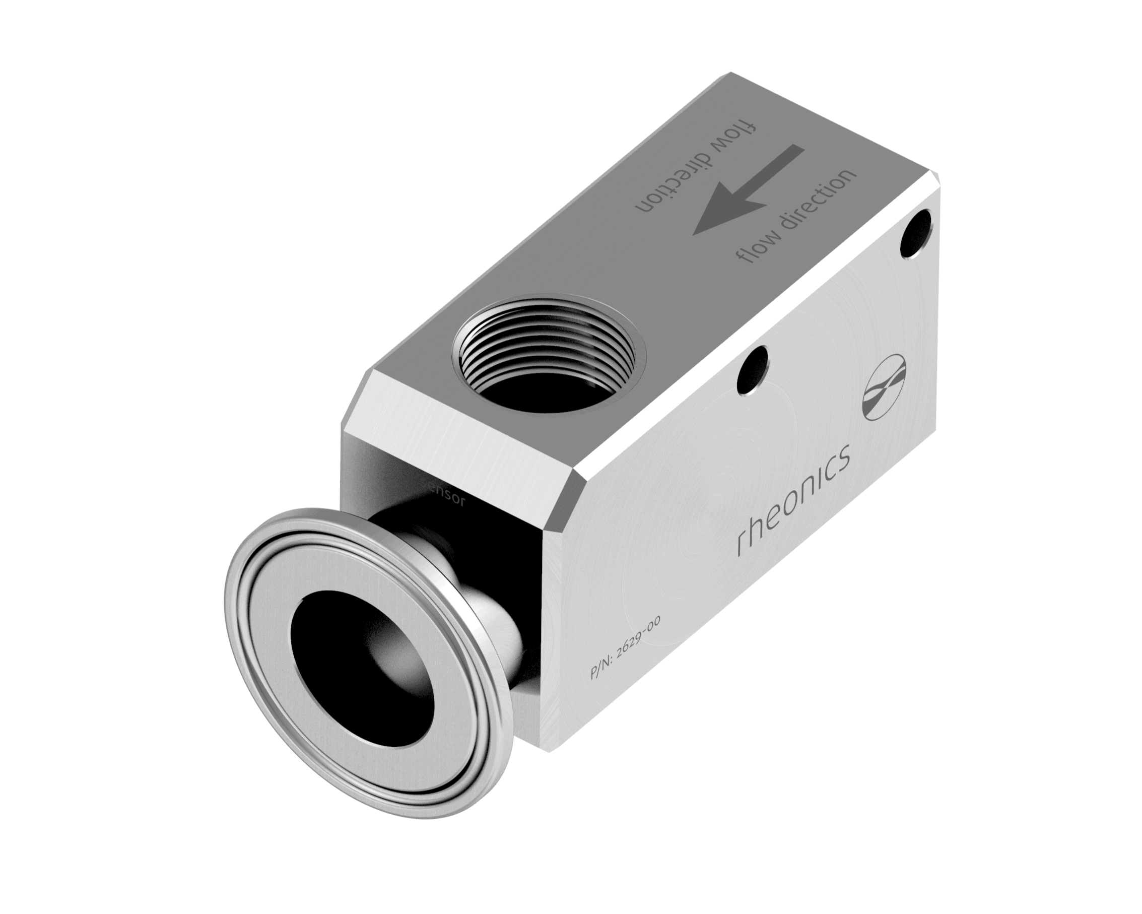 Render for Tri Clamp flow cell IFC-15T-34N