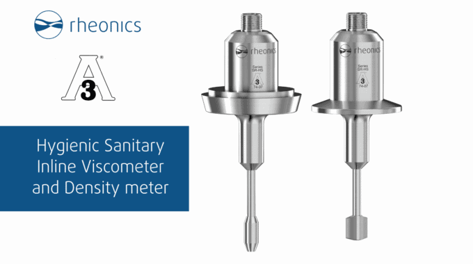 3-A sanitary hygienic certified inline process viscometer and density meter