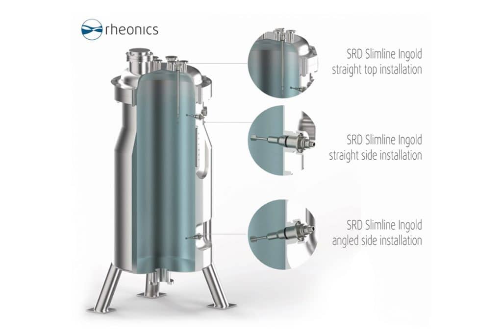 SRD-Slimline Density & Viscosity Meter with Ingold Connection Installed in a Bioreactor