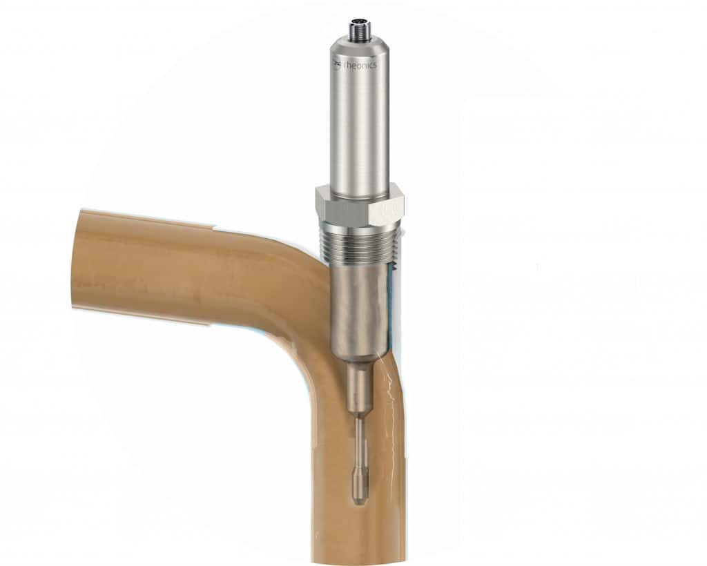 SRV Viscometer with 1.25” NPT Installed in an Elbow Pipe