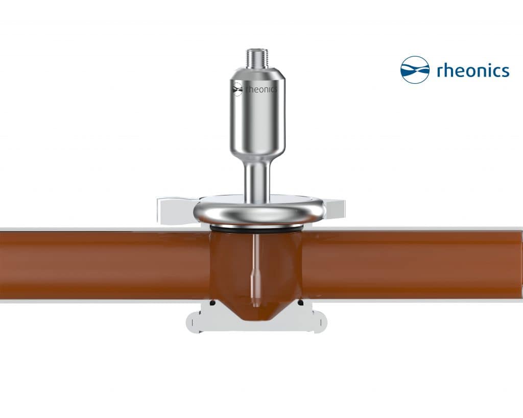 SRV viscometer Varinline installed in a Flow-Cell Pipe