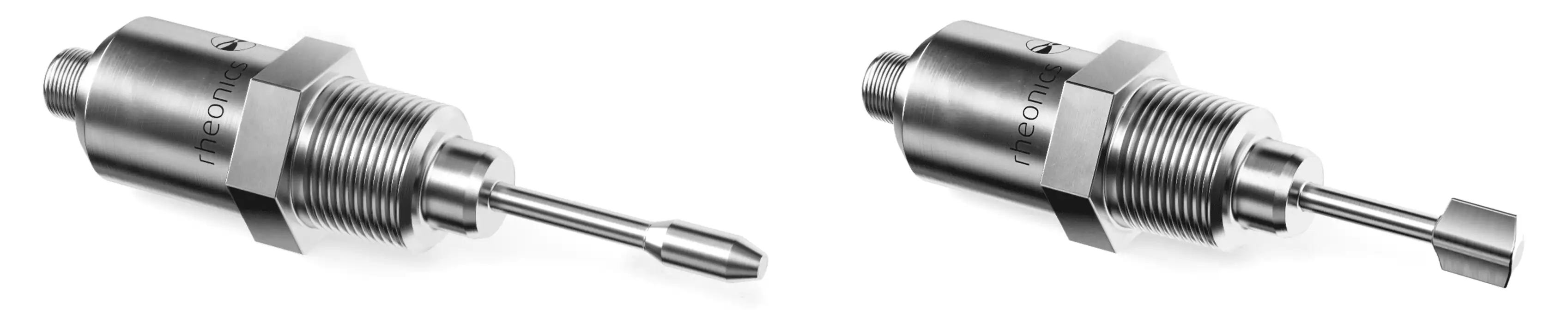 Rheonics SRV (left) and SRD (right) 3/4” NPT sensor probes