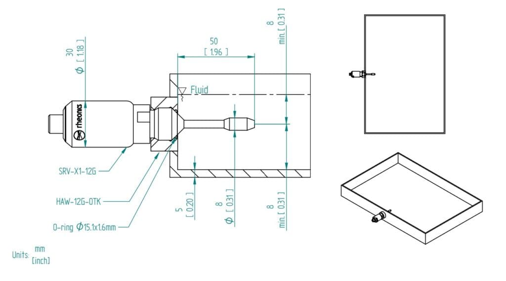 Figure 13: SRV-X1-12G installed in a dip coating tray using an HAW-12G-OTK.