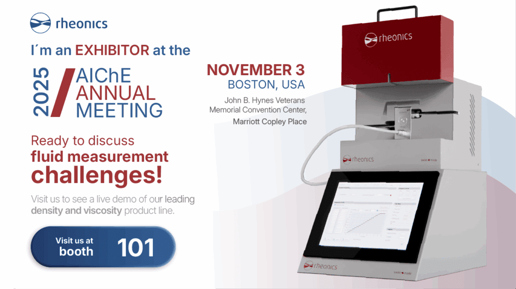 Rheonics at 2025 AIChE Annual Meeting – Boston, USA