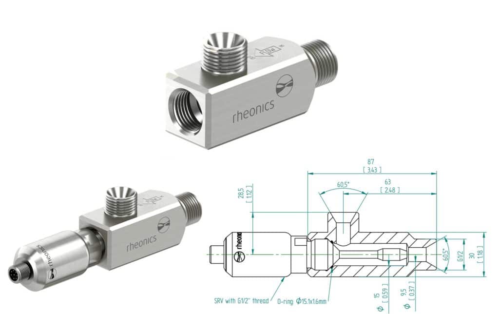 Figure 16 - HPT-12G, hygienic flow cell for SRV-X1-12G sensor