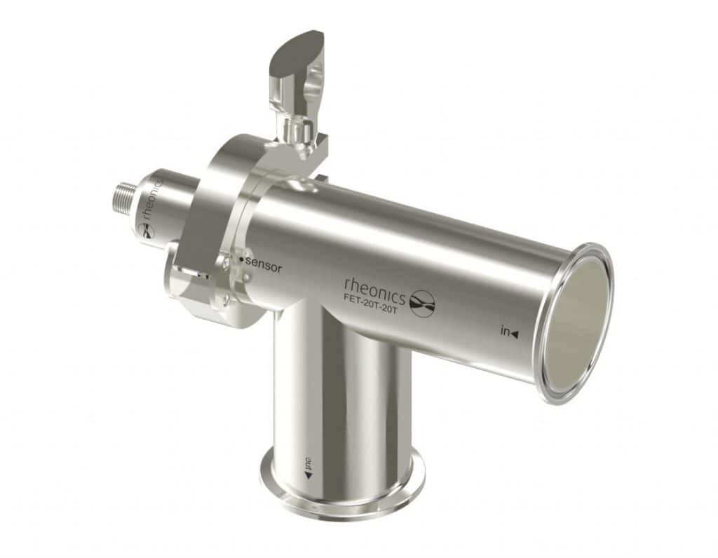 Figure 4: Rheonics SRV Inline viscometer in FET flow cell