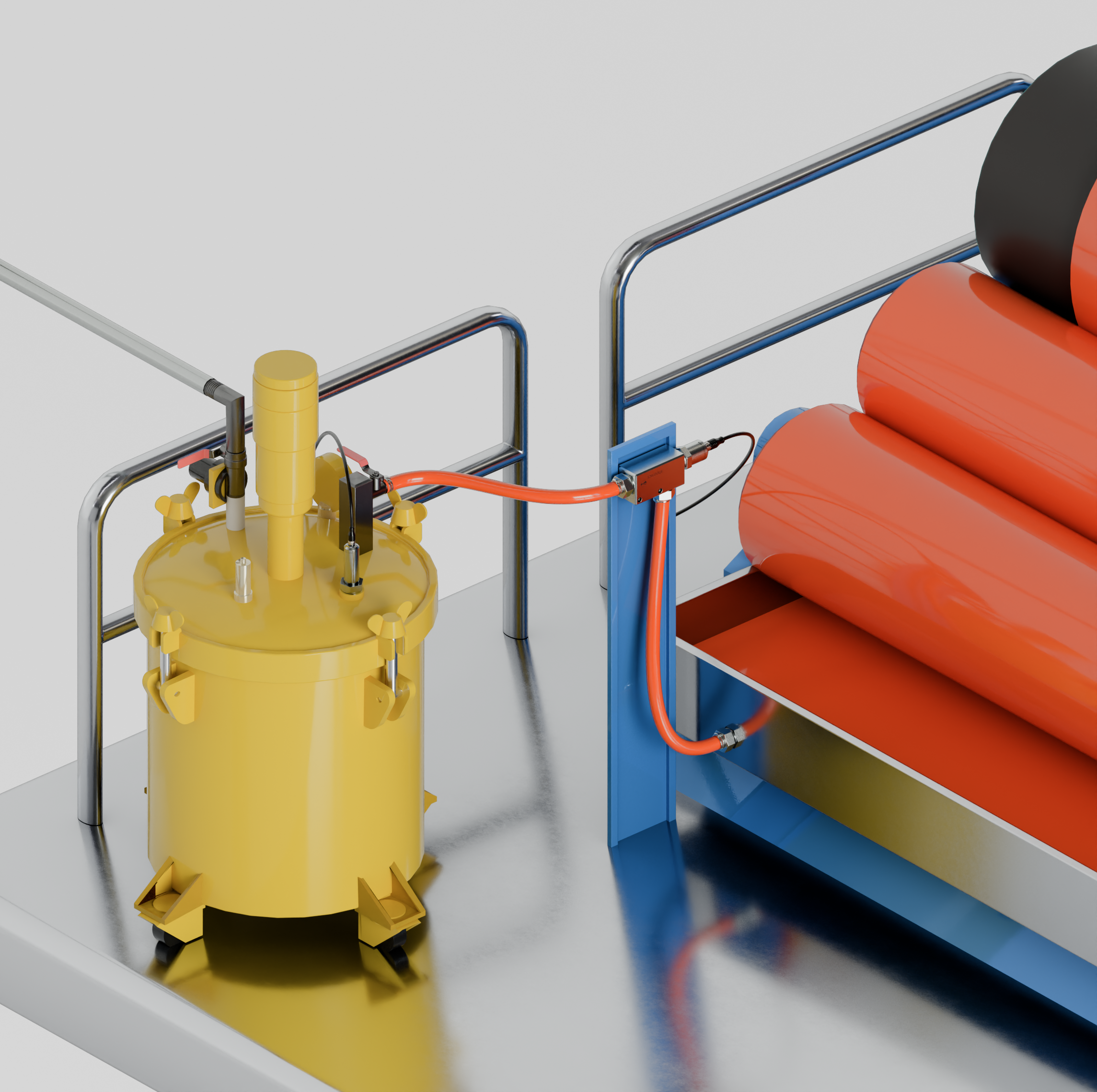 Figure 3 - SR-Type probes installed in the coating stage
