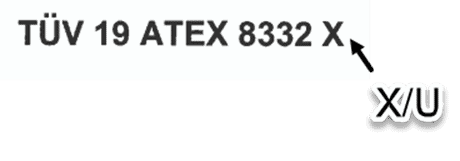 Figure 4. Rheonics ATEX marking. Marked with X