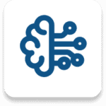 AI Thinking Blue Icon