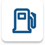 Fuel dispenser blue icon