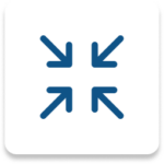 Compact blue icon