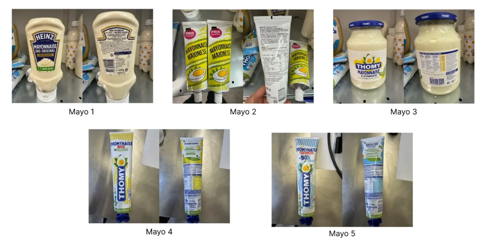 Mayonnaise Samples Evaluation