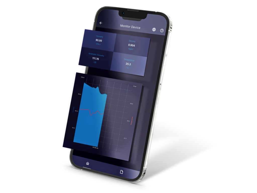 Sensor view app measurement screen